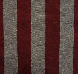 Len Art Fabrics pruhy široké červenošedé
