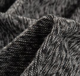 Kostýmová látka Art Fabrics tvíd  černobílá