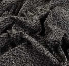 Kostýmová látka Art Fabrics tvíd  černobílá