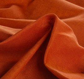 Len Art Fabrics šanžán skořicové barvy