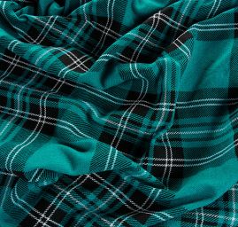 Kostýmová látka Art Fabrics Tartan petrol