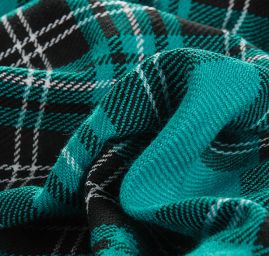 Kostýmová látka Art Fabrics Tartan tyrkys