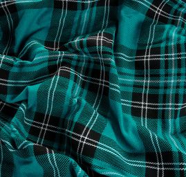 Kostýmová látka Art Fabrics Tartan tyrkys