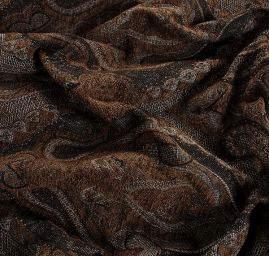 Žakár Art Fabrics Paisley orient světle hnědý