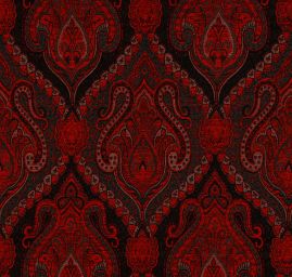 Žakár Art Fabrics Paisley orient červený
