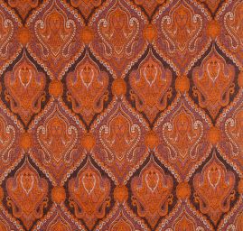 Žakár Art Fabrics Paisley orient rezavo/růžový