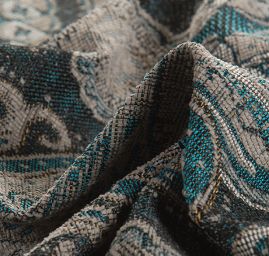Žakár Art Fabrics Paisley orient režný