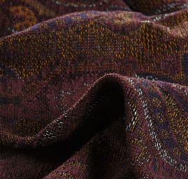 Žakár Art Fabrics Paisley orient len fialovočerný