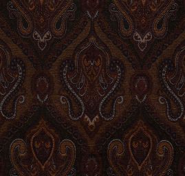 Žakár Art Fabrics Paisley orient len fialovočerný