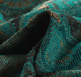 Žakár Art Fabrics Paisley orient len okrovočerný