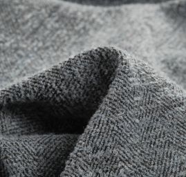 Kostýmová látka Art Fabrics rybí kost šedá