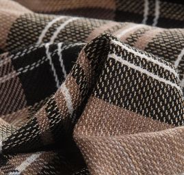 Kostýmová látka Art Fabrics Tartan hnědá