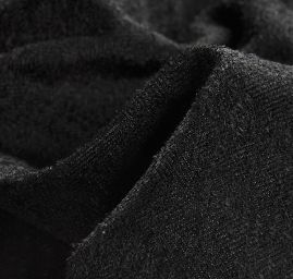 Kostýmová látka Art Fabrics vzor rybí kost černá