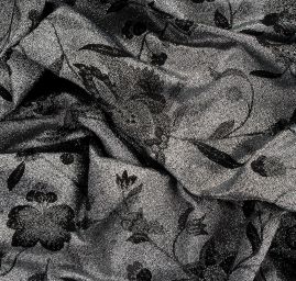 Žakárová tkanina Art Fabrics Primavera stříbrná