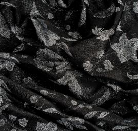 Žakárová tkanina Art Fabrics Primavera stříbrná