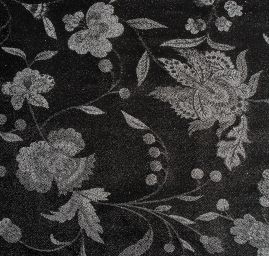 Žakárová tkanina Art Fabrics Primavera stříbrná