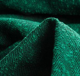 Kostýmová látka Art Fabrics rybí kost nopek zelená