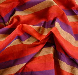 Len Art Fabrics široké barevné pruhy