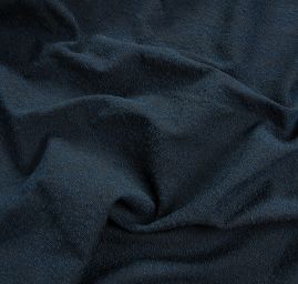 Kostýmová látka Art Fabrics vzor rybí kost černomodrá