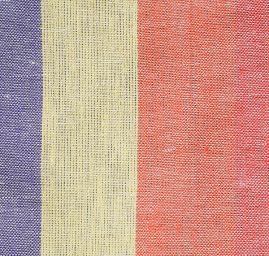 Len Art Fabrics širší pruhy žlutá,červená