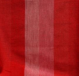 Len Art Fabrics širší pruhy červenočervené