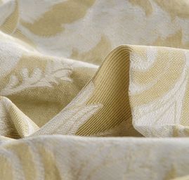 Žakárová tkanina Art Fabrics Karin květy sv. zelené