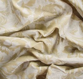 Žakárová tkanina Art Fabrics Karin květy sv. zelené