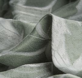 Žakárová tkanina Art Fabrics Karin květy zelené