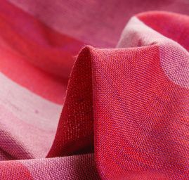 Len Art Fabrics širší pruhy růžová,fialová