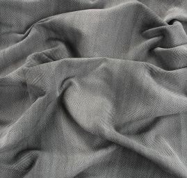 Kostýmová látka Art Fabrics rybí kost šedá