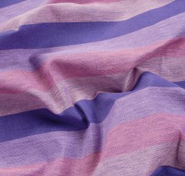 Len Art Fabrics širší pruhy modrofialový