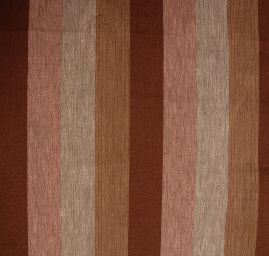 Len Art Fabrics širší pruhy čokoládově hnědý