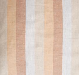 Len Art Fabrics širší pruhy hnědé barvy