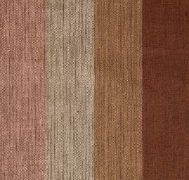 Len Art Fabrics širší pruhy hnědé