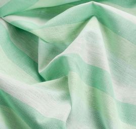 Len Art Fabrics širší pruhy zelenozelené