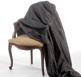 Replika historickej látky Art Fabrics Rozálie hnědomodrá