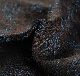 Replika historické látky Art Fabrics Rozálie hnědomodrá