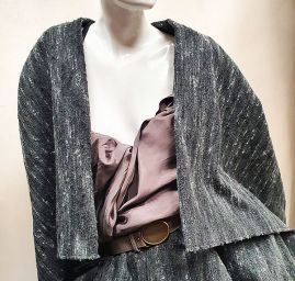 Kostýmovka Art Fabrics nopky černošedý melír