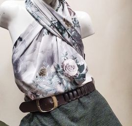 Kostýmovka Art Fabrics buklé tm.zelená