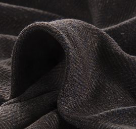Kostýmová látka Art Fabrics rybí kost hnědá