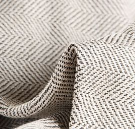 Kostýmová látka vzor rybí kost béžová