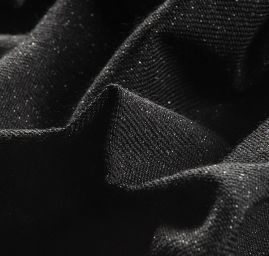 Kostýmovka Art Fabrics lamé černostříbrná