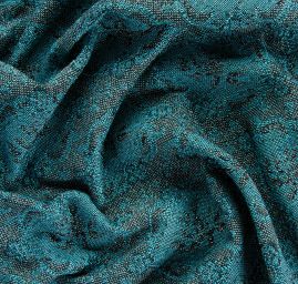 Replika historické látky Art Fabrics Medailon tyrkysovozlatá