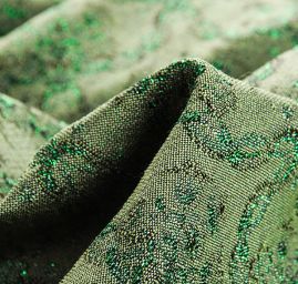 Replika historické látky Art Fabrics Girlandy zelené