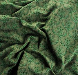 Replika historické látky Art Fabrics Girlandy zelené