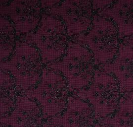 Replika historické látky Girlandy černofialové