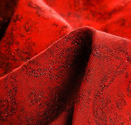 Replika historické látky Art Fabrics Girlandy červené
