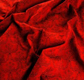 Replika historické látky Art Fabrics Girlandy červené