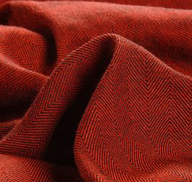 Kostýmová látka Art Fabrics rybí kost červená