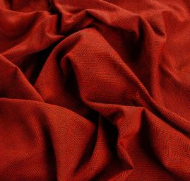 Kostýmová látka Art Fabrics rybí kost červená